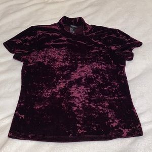 Crushed velvet top